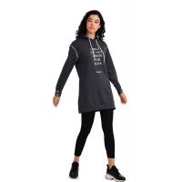 Antrasit Uzun Kapüşonlu Sweatshirt G1014