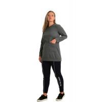 Antrasit Zarif Tunik Sweatshirt G1035-4