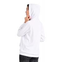 Beyaz Jakar Desenli kapüşonlu Sweatshirt G1023-1