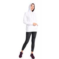 Beyaz Jakar Desenli kapüşonlu Sweatshirt G1023-1