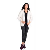 Beyaz Polarlı Uzun Sweatshirt G1002-2