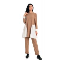 Pantolonlu Pileli Tunik Takım G1050-2
