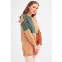 Bloklu Renk Sweatshirt G1153