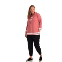 Gül Kurusu Basıc Kapüşonlu Sweatshirt G1070-3