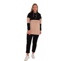 Kapüşonlu  Tunik Takım G1063