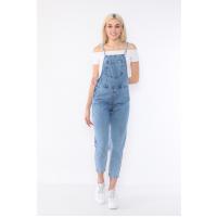 Mavi İp Askılı Denim Bahçıvan Tulum G1180