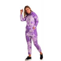 Mor Beyaz Batik Desenli Tunik G1064
