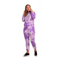 Mor Beyaz Batik Desenli Tunik G1064