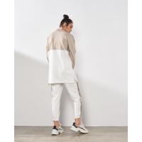 Şeritli Ekru Spor Tunik Takım G1100