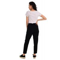 Siyah beli lastikli Denim Pantolon G1056