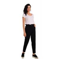 Siyah beli lastikli Denim Pantolon G1056