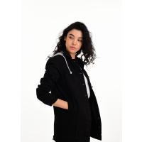 Siyah Kapüşonlu Kot Ceket G1042-2