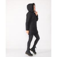 Siyah Kapüşonlu Şişme Mont G1088-1