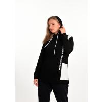 Siyah Oversize Kapüşonlu Sweatshirt G1033-1