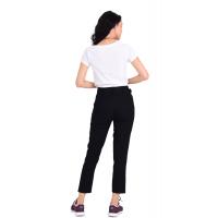 Siyah Yüksek Bel Pileli Pantolon G1043-1