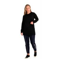Siyah Zarif Uzun  Sweatshirt G1035-3