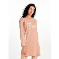 Sütlü Kahve Tunik Uzun Sweatshirt G1007