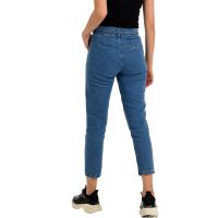 Yüksek Bel Kemerli Mavi Jeans Pantolon G1057-1
