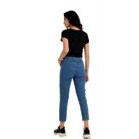 Yüksek Bel Kemerli Mavi Jeans Pantolon G1057-1