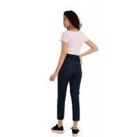 Yüksek Bel Lastikli Kot Pantolon   G1072-1