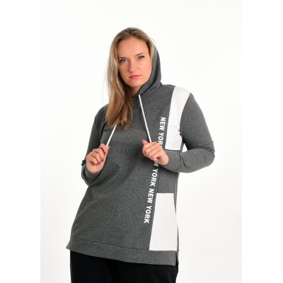 Antrasit Yeni Sezon Spor Kapüşonlu Sweatshirt G1033-3