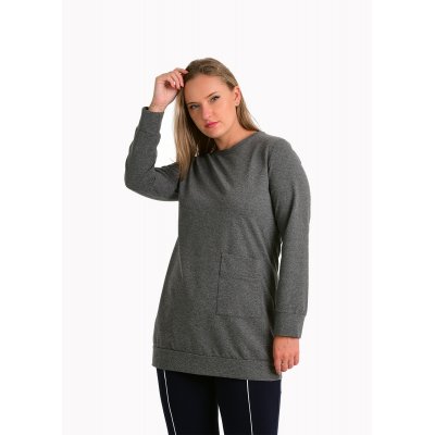 Antrasit Zarif Tunik Sweatshirt G1035-4