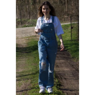 Bahçıvan Denim Yırtık Tulum G1189