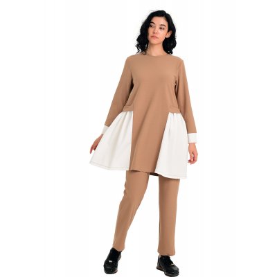 Pantolonlu Pileli Tunik Takım G1050-2