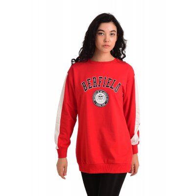 Kırmızı Uzun  Sweatshirt G1077-1