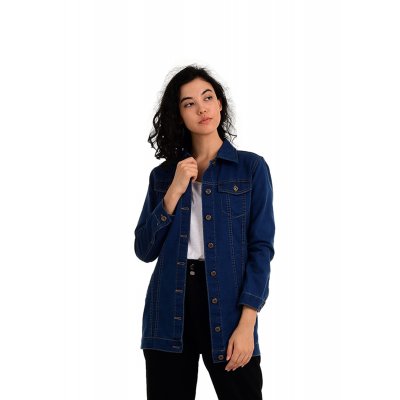 Klasik Oversize Mavi Kot Ceket G1041