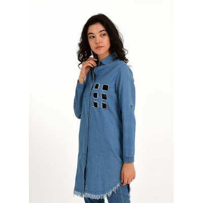 Mavi Denim Kot Tunik Gömlek G1010