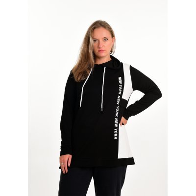 Siyah Oversize Kapüşonlu Sweatshirt G1033-1