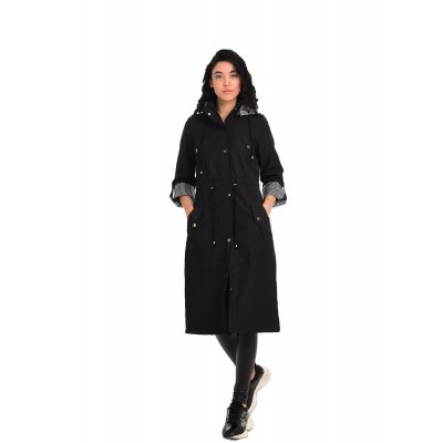 Siyah Renk Yeni sezon Trençkot G1046-2