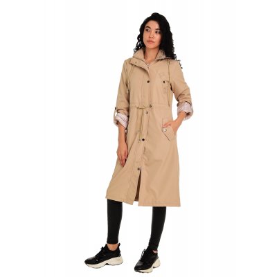 Sütlü Kahve Kapüşonlu Kap G1046-4