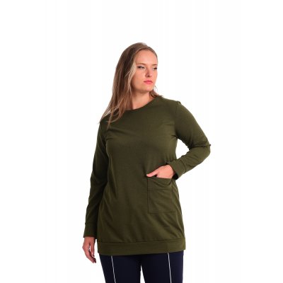 haki  Zarif Tunik Sweatshirt G1035-1